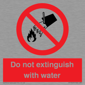 Do not extinguish with water